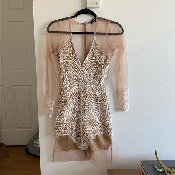 For Love and Lemons Antigua mini dress in white size S - Picture 9 of 11